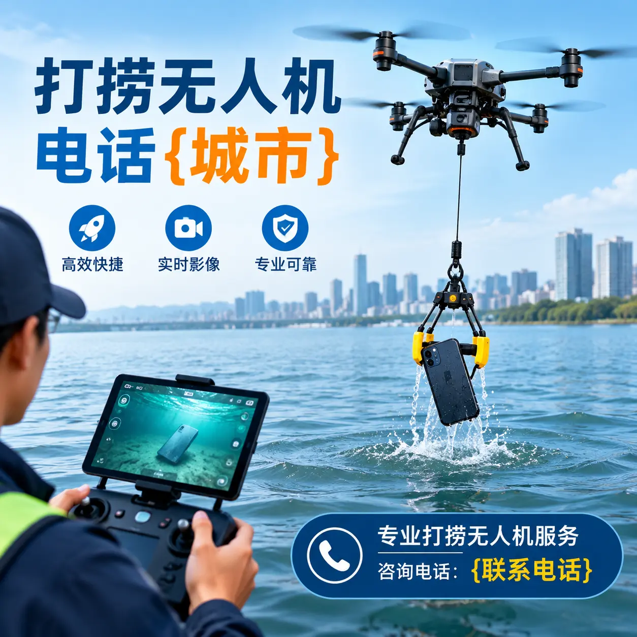 打捞无人机电话班戈